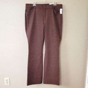 Old Navy Womens Brown Pixie Flare High Rise Full Length Pants - Size 16